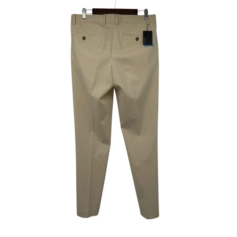 Murano Alex Slim Fit Dress Pants 32x32 Stone Stretch Flat‎ Front Performance NWT